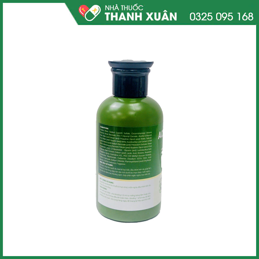 Sữa tắm ACNOVAX giúp làm sạch da, dịu mát da khi bị mụn nhọt, mẩn ngứa, ngăn ngừa mụn trên da